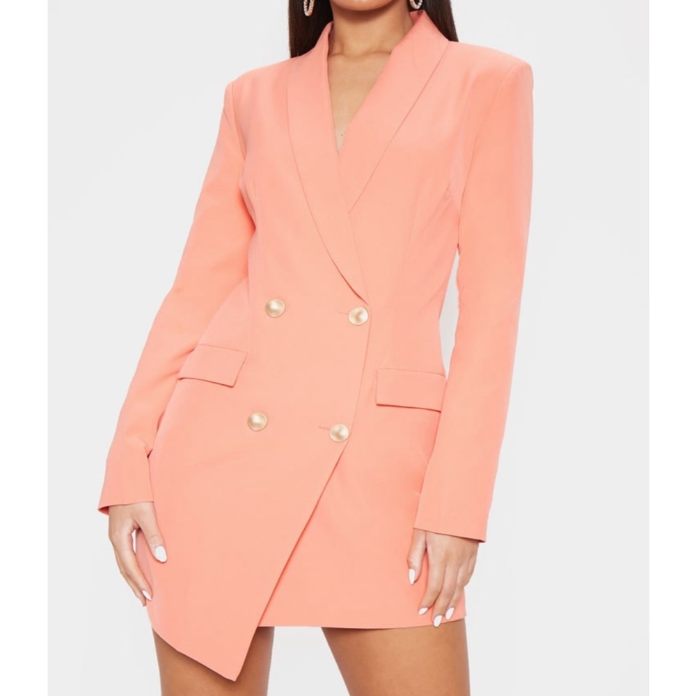 Pretty little thing coral blazer dress!